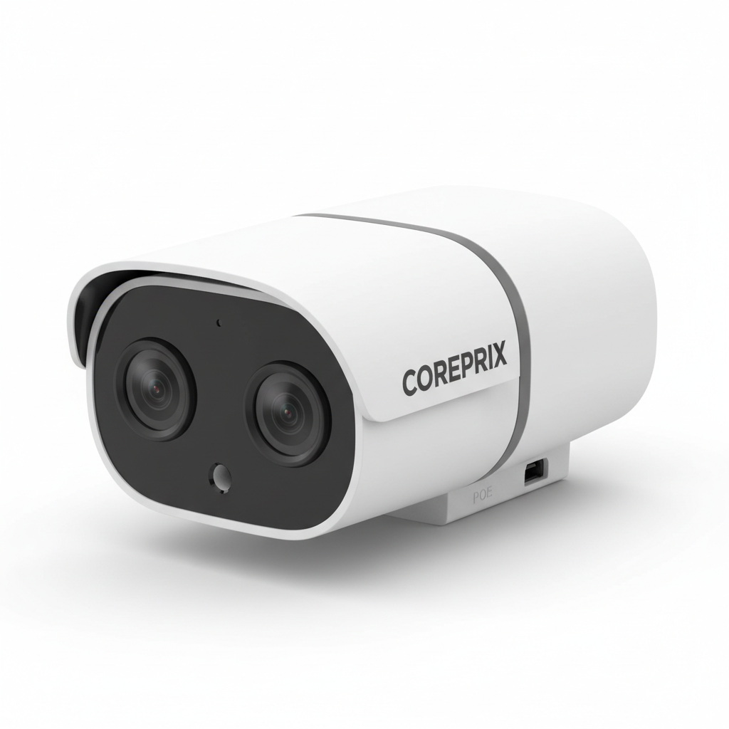 Coreprix 4MP IP Color Dual Dome Camera POE Inbuilt MIC