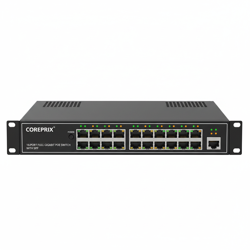 Coreprix 16 Port GIGA POE Switch