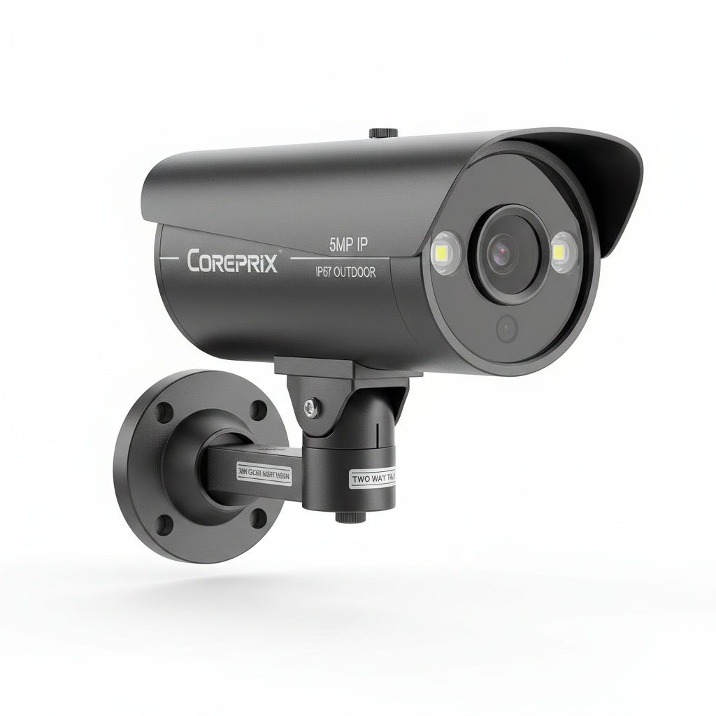 Coreprix 5MP IP Two Way Talk Metal Bullet Camera