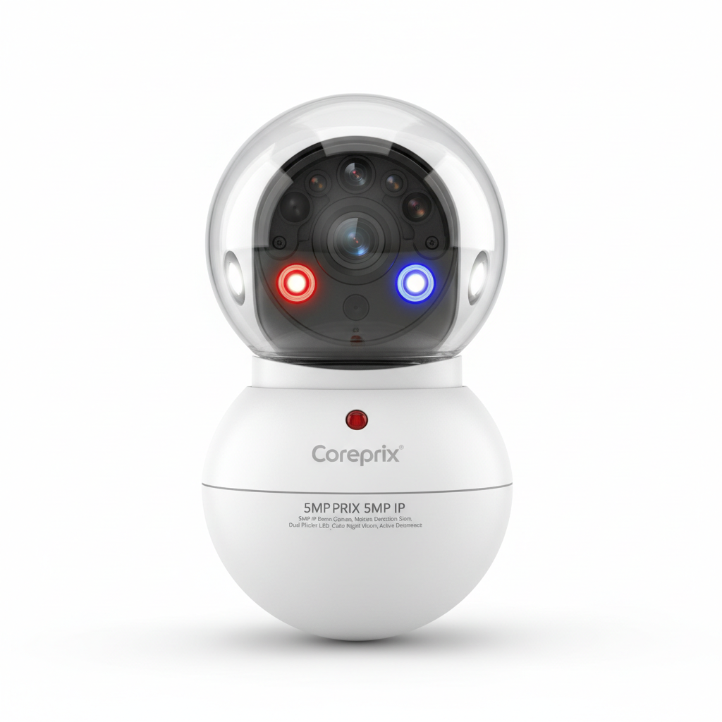 Coreprix 5MP IP Dome Motion Siren Camera