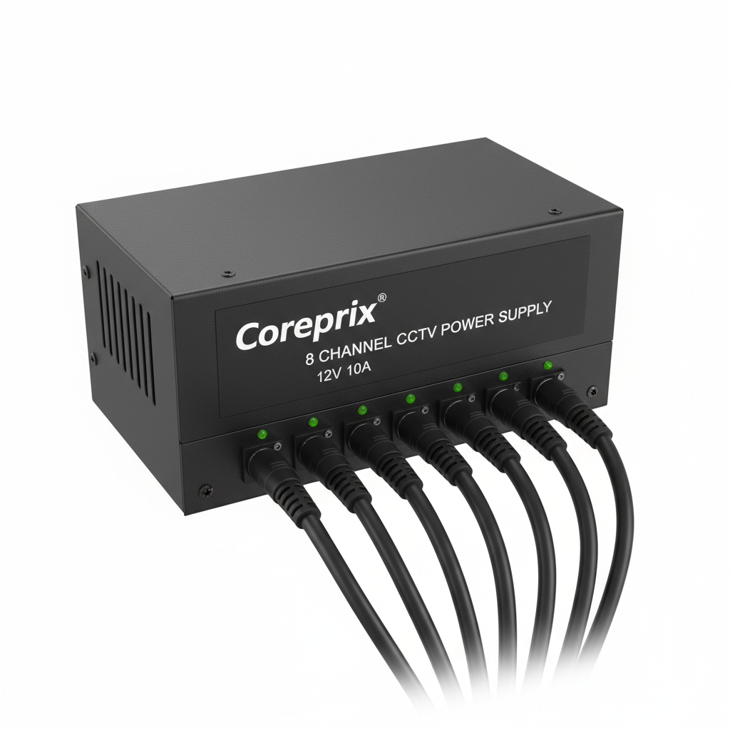 Coreprix 8CH Metal Body CCTV Power Supply